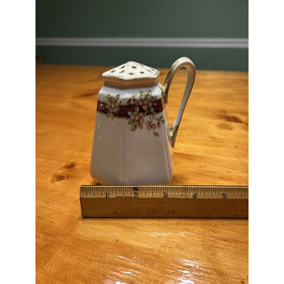 Nippon Hand Painted Gold Floral Porcelain Sugar Shaker Vintage 1911 - Picture 11 of 12